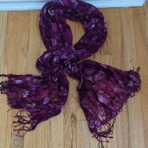 LOFT Deep Purple Tie-Dye Scarf